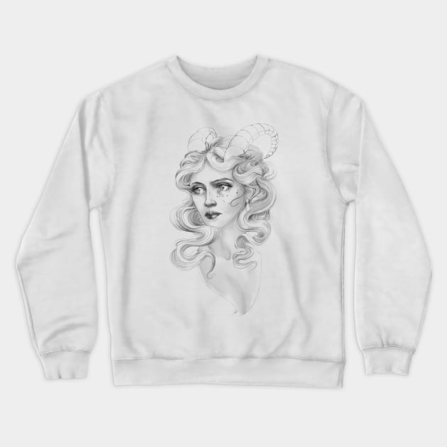 Constellation freckles - Capricorn woman Crewneck Sweatshirt by Verre